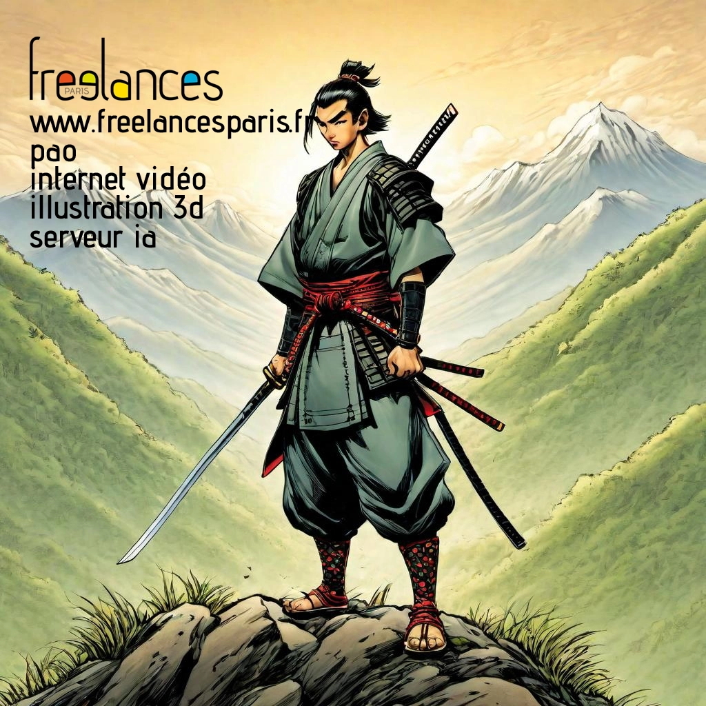 Pao mise en page internet vidéo illustration 3d serveur IA générative AI freelance paris studio de création magazines s56a9w80